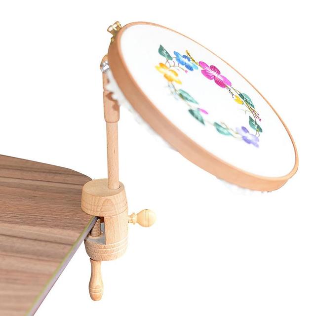 Embroidery Hoop Stand Adjustable Table Clamp Cross Stitch Holder Hands Free  Stitching Seat Frame For Needlework Sewing Projects - AliExpress